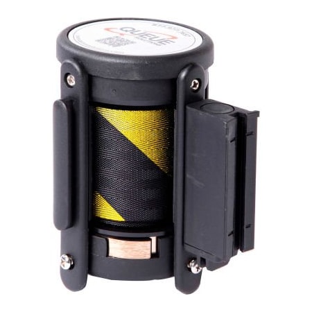 Queue Solutions Replacement Cassette For QueuePro 250 & SafetyPro 250 Belt Barriers, 11' Black/Yellow Belt PRO-CAS-YB110